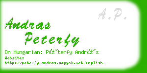 andras peterfy business card